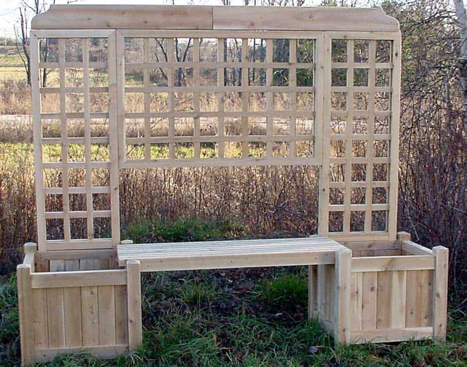 Diy Planter bench with lattice