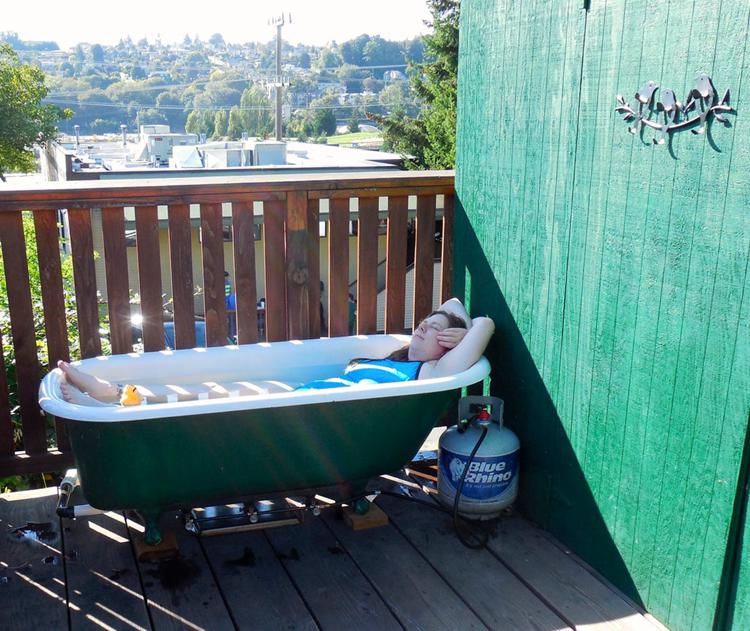 Propane Powered bath Tub