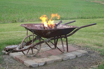 Rustic Wheelbarrow Pit