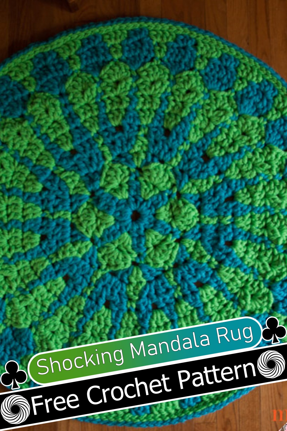 Shocking Crochet Mandala Rug