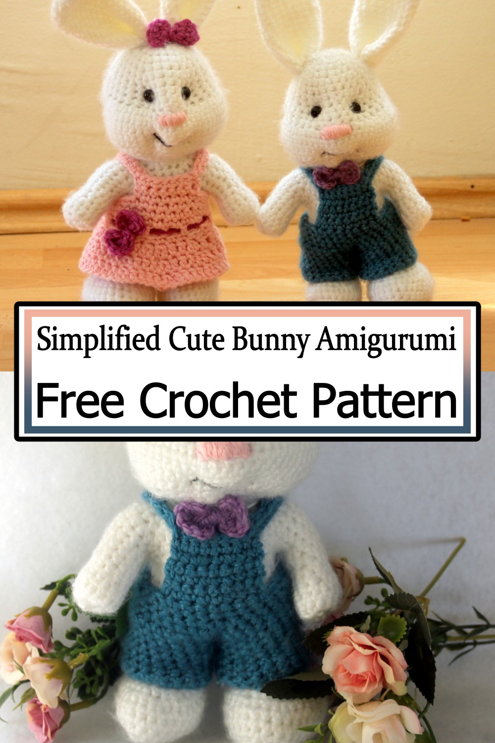 Simplified Cute Bunny Amigurumi