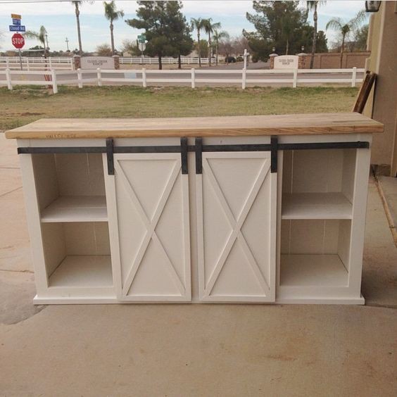 Sliding Door Kitchen Island