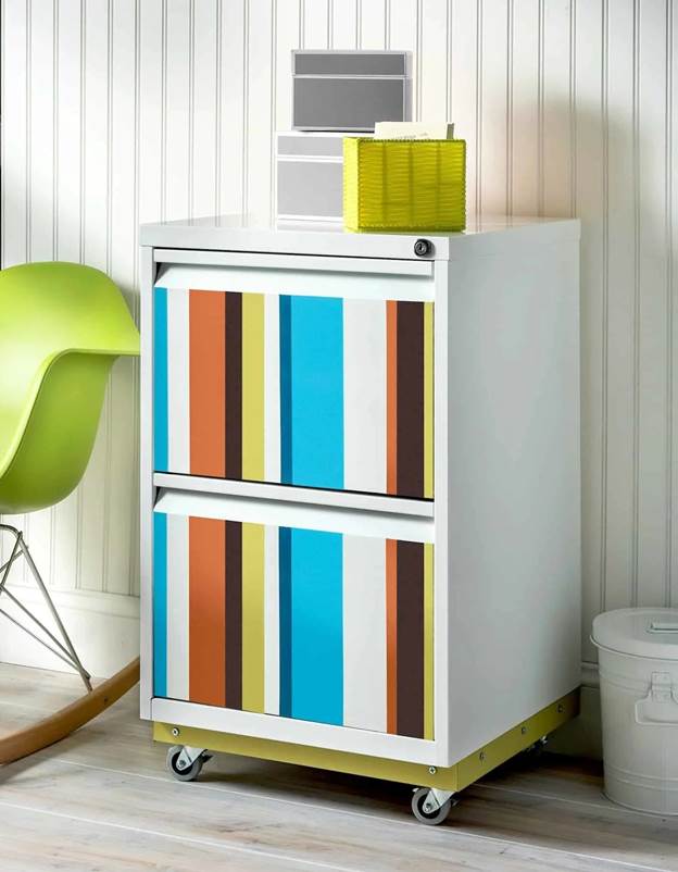 Spray Painted DIY File Cabinet