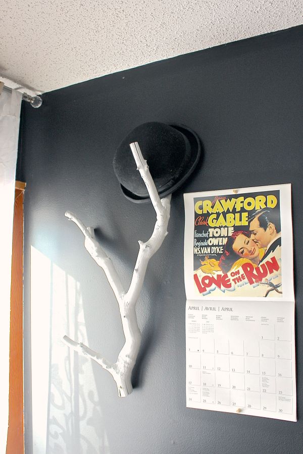 Tree Branch Hat Rack DIY