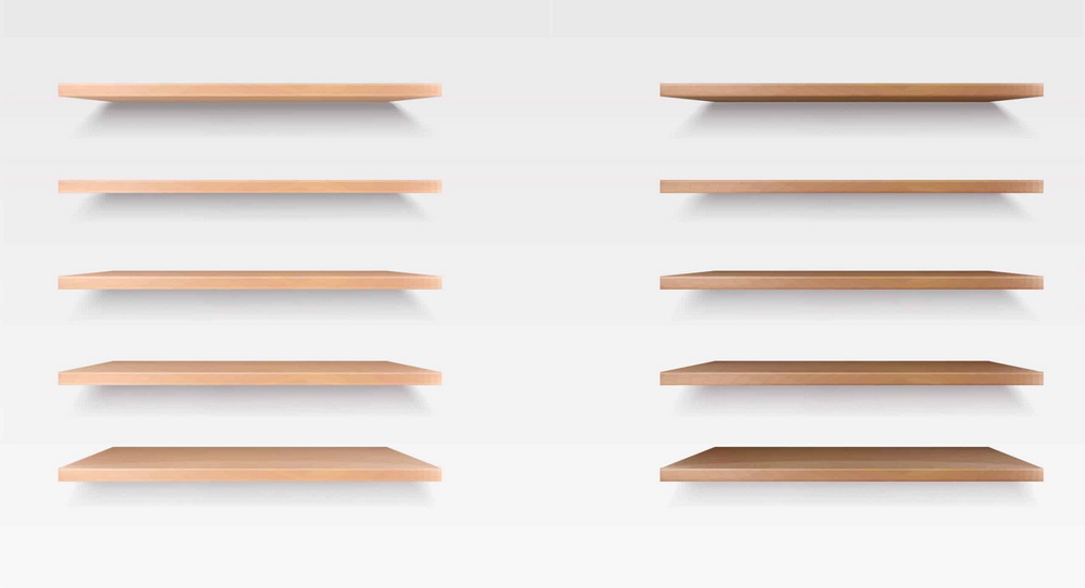 WOODEN SHELVES A FLOATING TOUCH