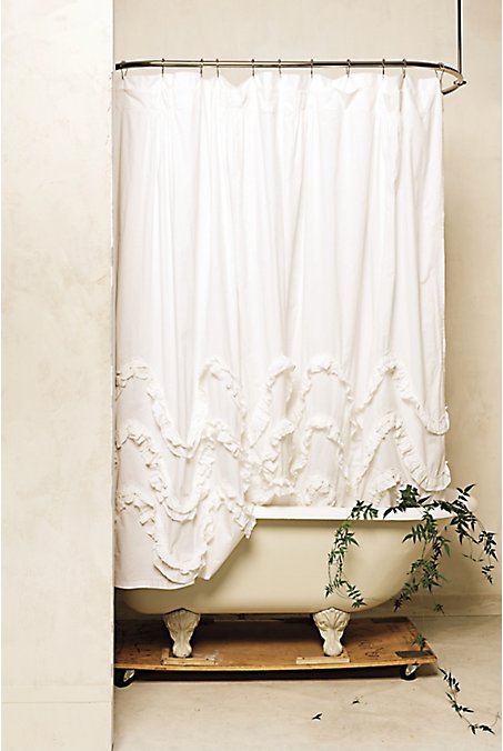 Wavy Ruffle DIY Shower Curtain