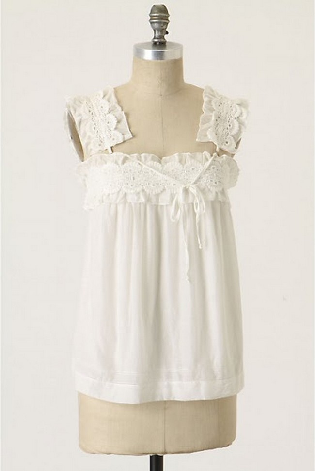 Anthropologie Vintage Lace Chemise