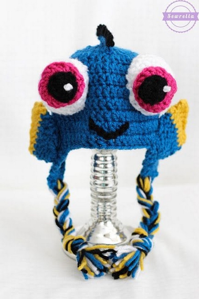 Baby Dory Inspired Crochet Hat