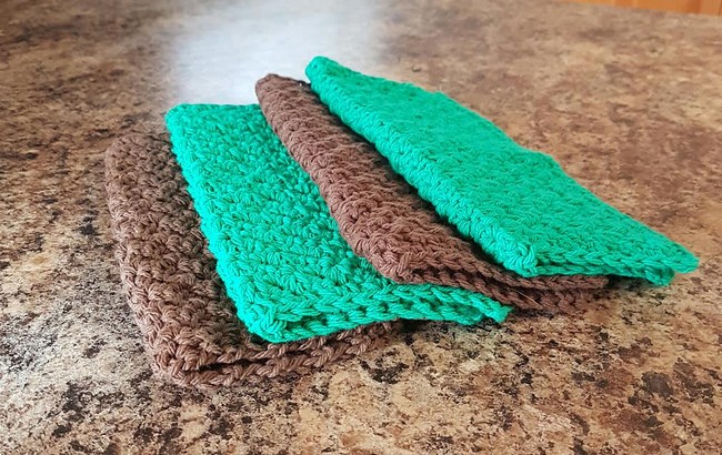 Boston Washcloth Free Crochet Pattern