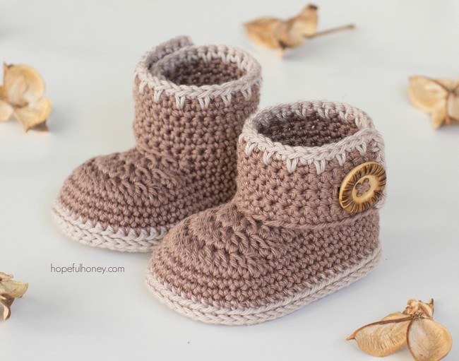 Cocoa Baby Ankle Booties Crochet Pattern