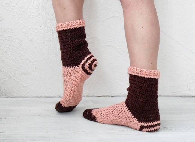 Crochet Spiral Socks