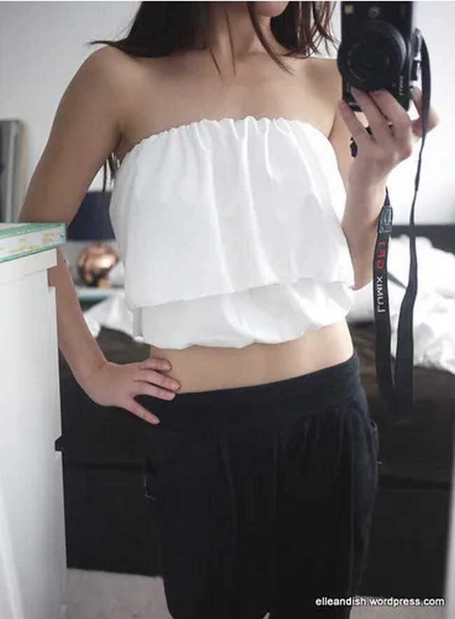 Cropped Ruffled Tube Top Pattern