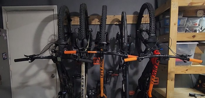 DIY Bike Rack Easy Wall Mounted For Under $20