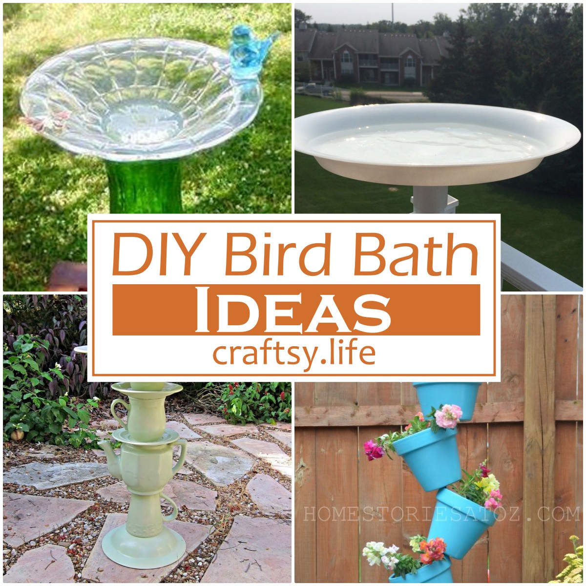 DIY Bird Bath Ideas 1