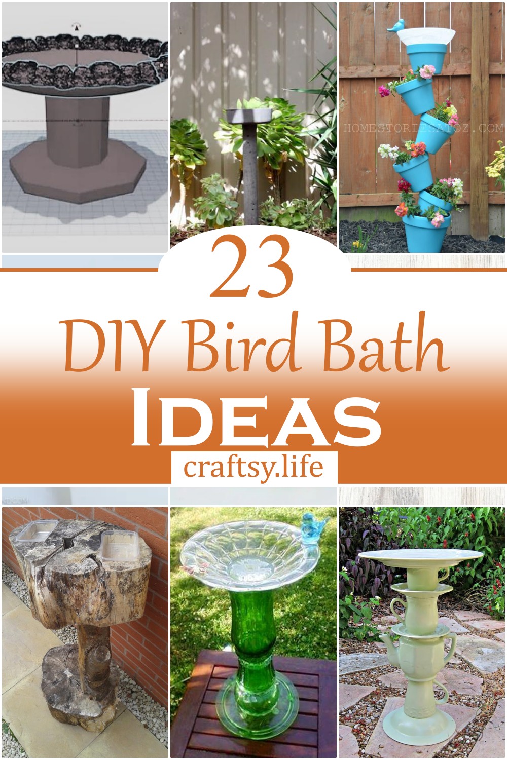 DIY Bird Bath Ideas