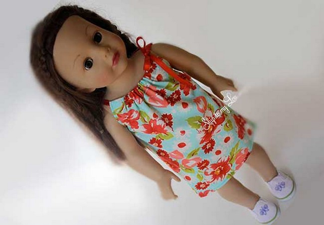 Doll Dress With Fancy Ribbons