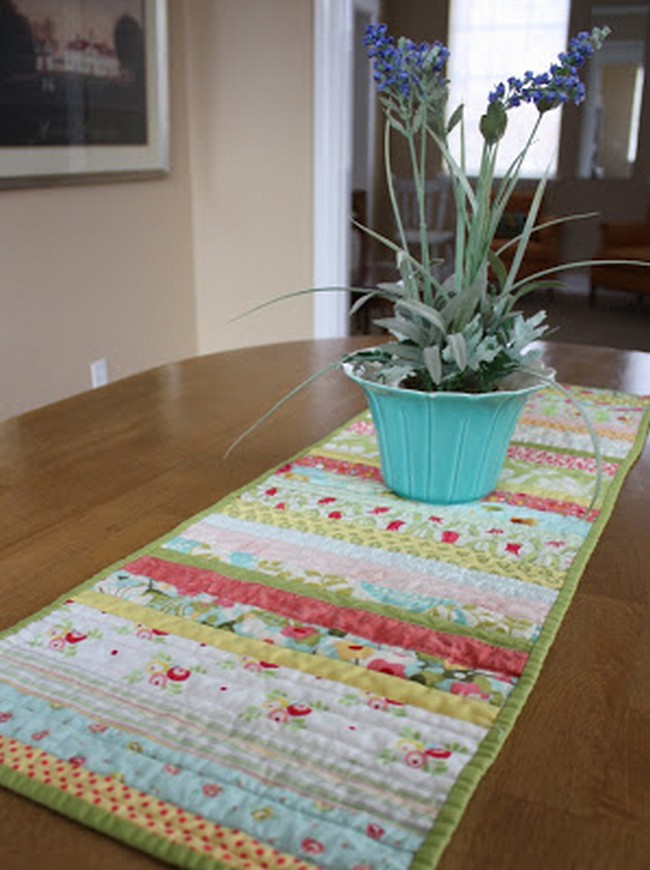 Easy Strips Quilt Table Runner