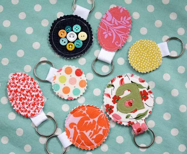 Fabric Scrap Key Chain