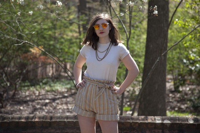 Faux-belted Paper Bag Waist Shorts