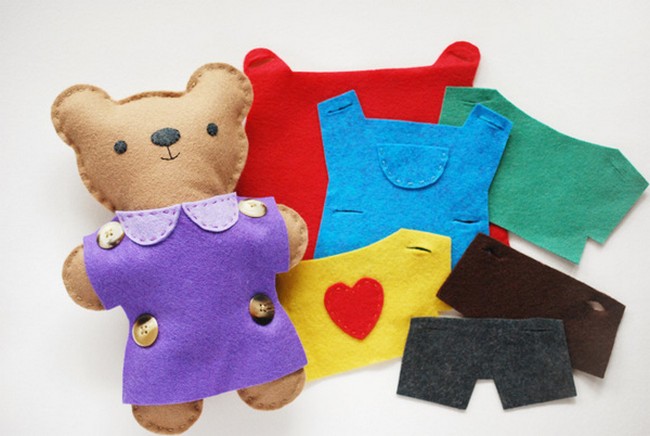 Felt Dress Up Teddy Bear