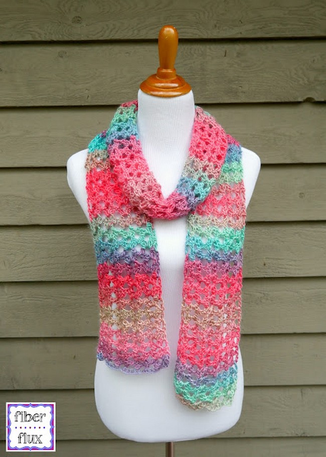 Free Crochet Pattern Island Lace Scarf