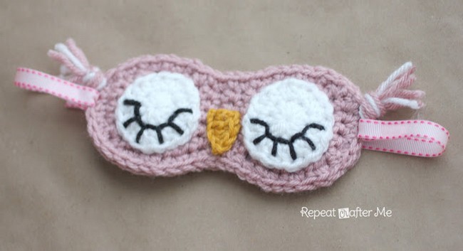 Free Crochet Sleepy Owl Mask