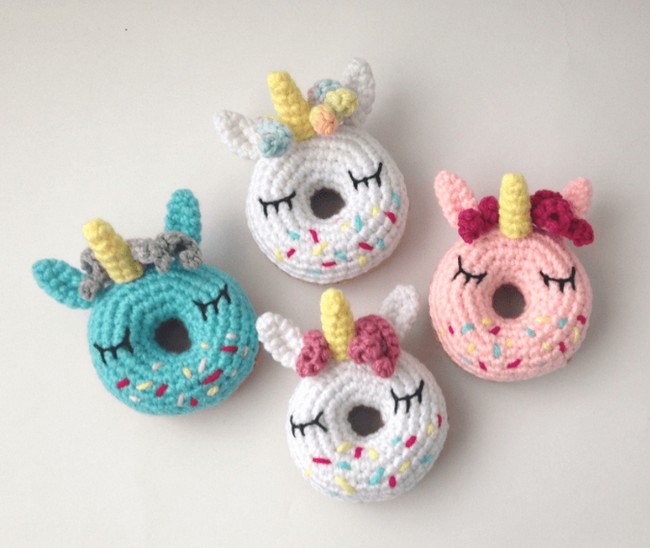 Free Crochet Unicorn Donut Amigurumi