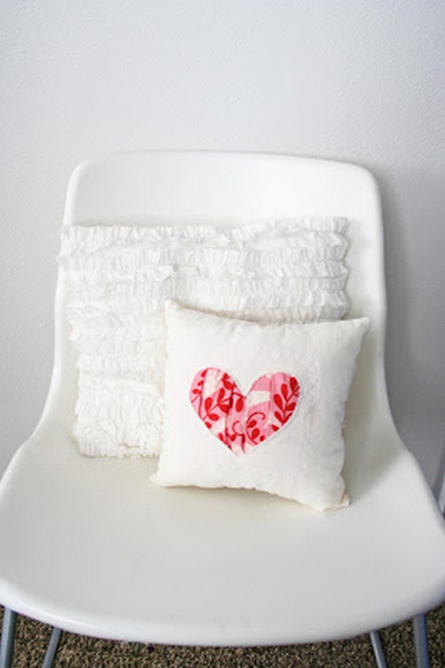 Gathered Heart Pillow