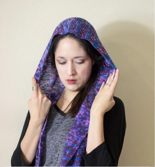 Hooded Scarf Free Knitting Pattern