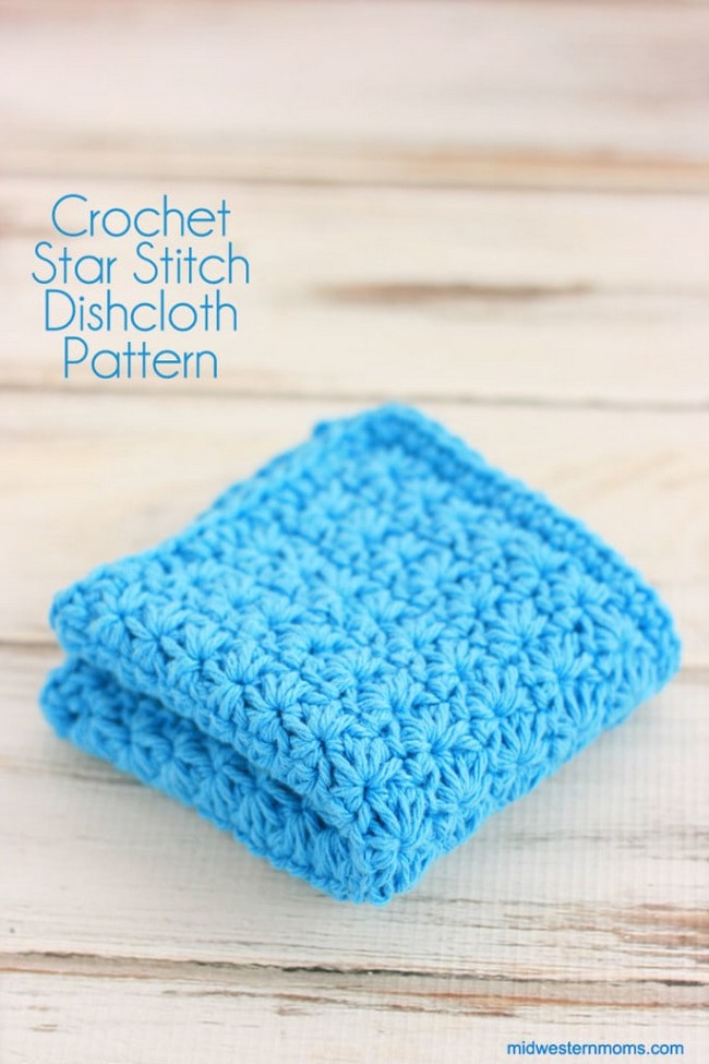 How To Crochet A Star Stitch Dishcloth