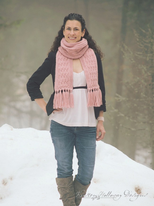 La Vie En Rose Ladies Scarf