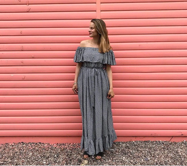 Off The Shoulders Maxi Dress