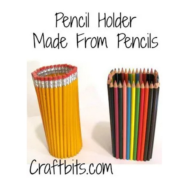Pencil Holder Made With Pencils