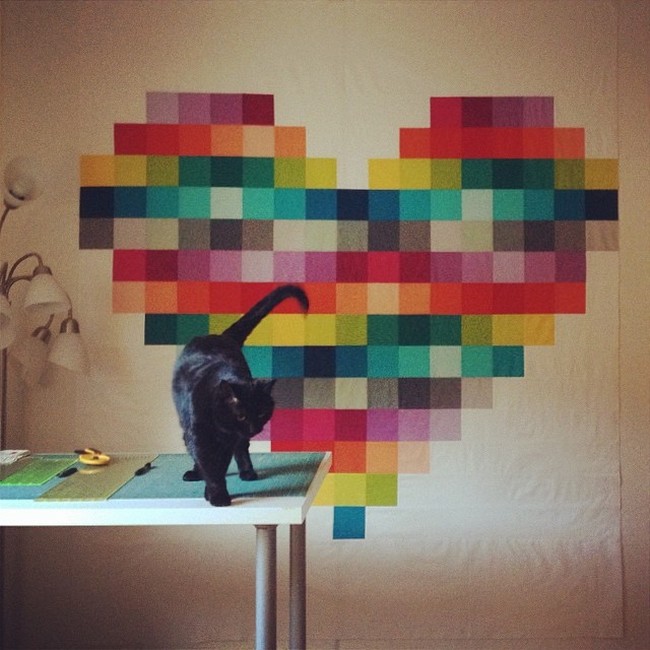 Pixel Heart Quilts