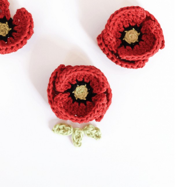 Poppy Flower Crochet Pattern