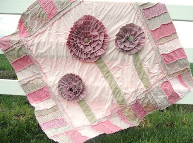 Ruffled Flower Rag Quilt