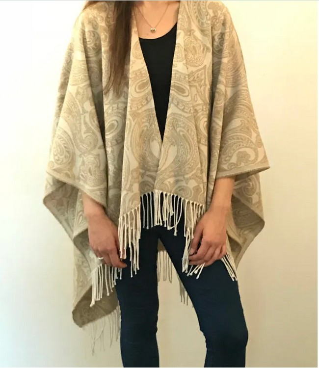 Simple Poncho Out Of Scarf