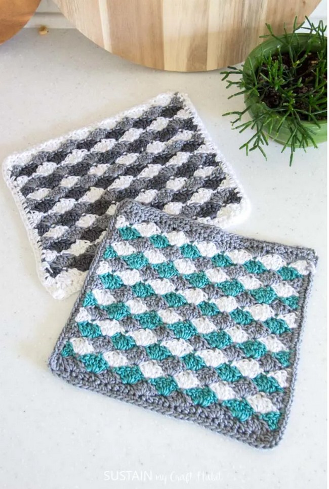 Simple Shells Easy Free Crochet Dishcloth Pattern