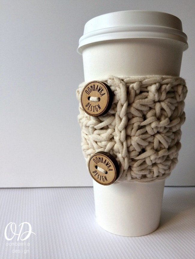 Slip-On Crochet Cozy Cup Pattern