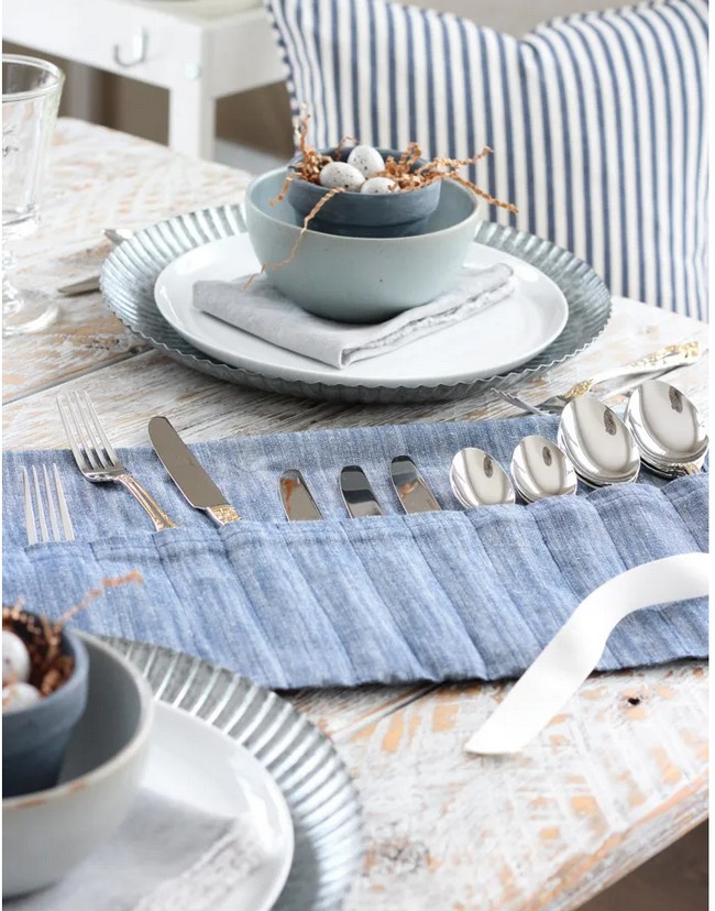 Tea Towel Flatware Holder