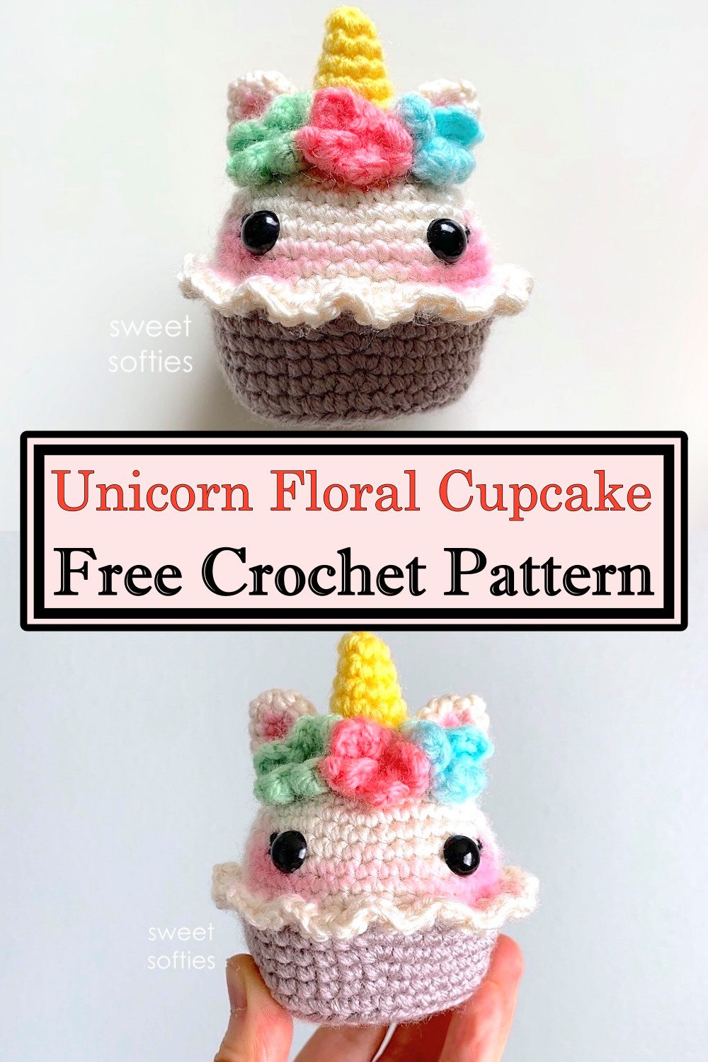 Unicorn Floral Cupcake
