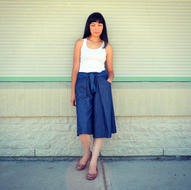 Wallace Culottes With Fabric Belt