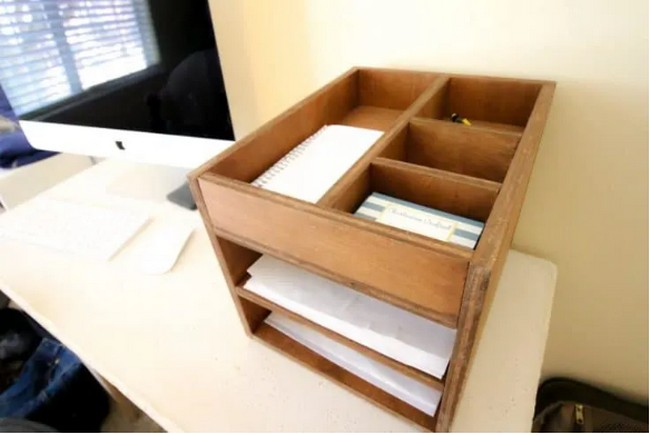 Wood Desk Organizer