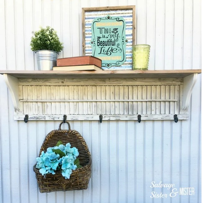 Wood Shutter Shelf