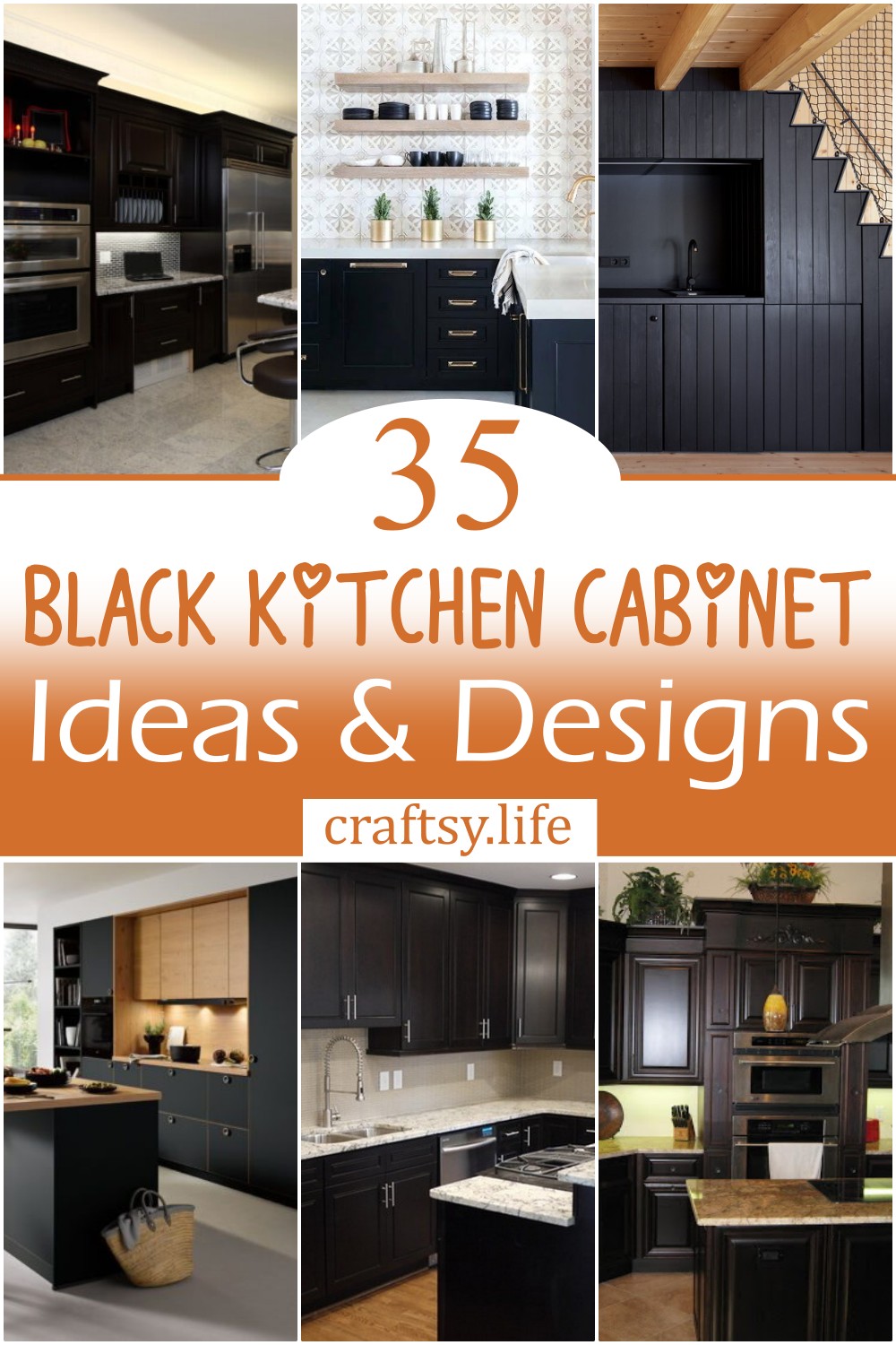 Black Kitchen Cabinet Ideas & Designs 1
