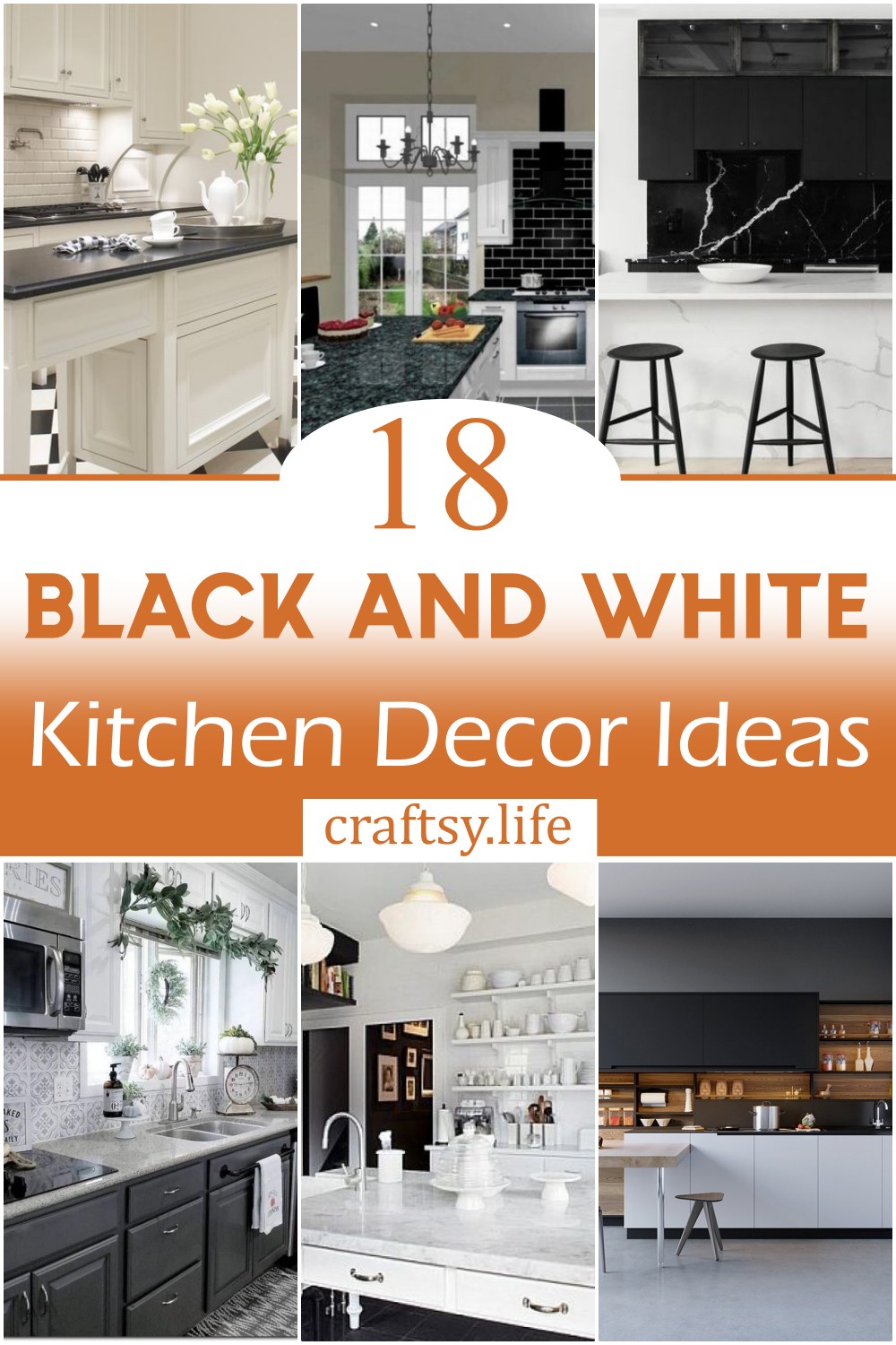 Black and White Kitchen Decor Ideas 1