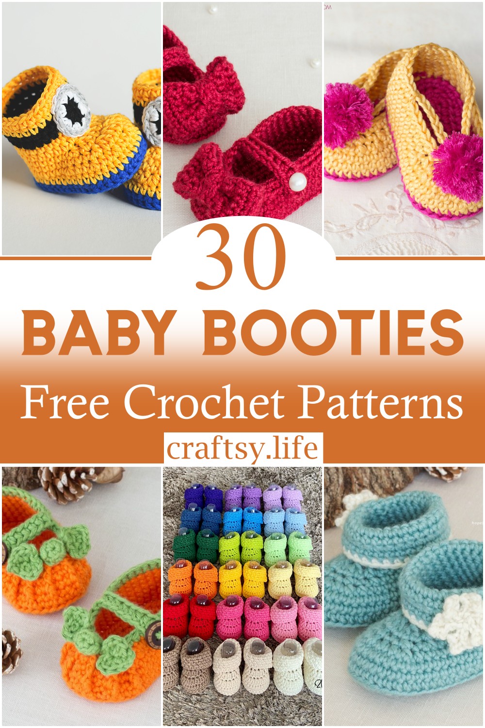 Free Crochet Baby Booties Patterns 1