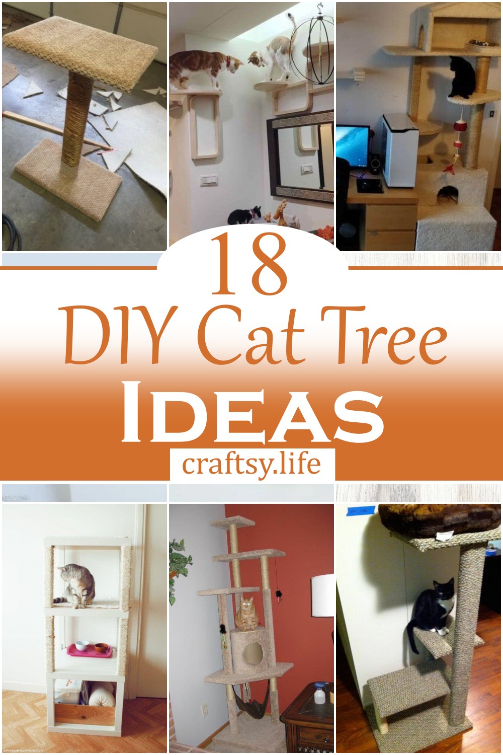 24 DIY Cat Tree Ideas Craftsy