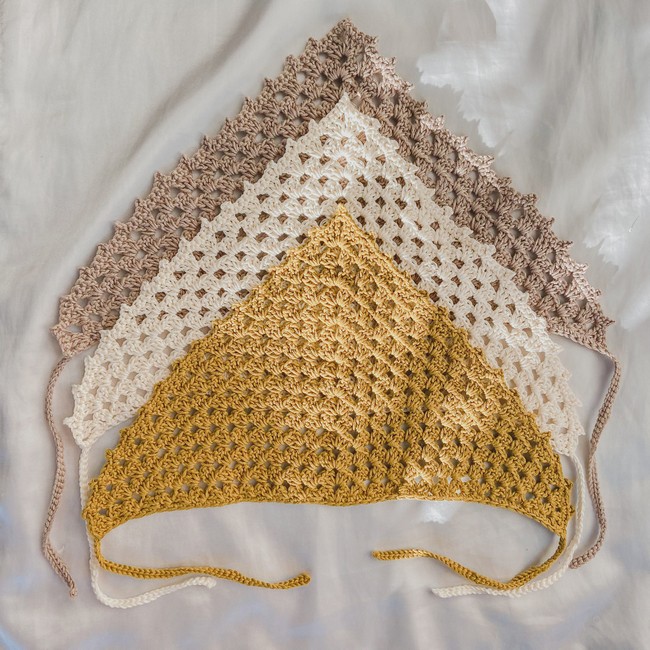 Beginner Crochet Granny Triangle Bandana