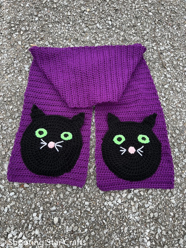 Black Cat Pocket Scarf